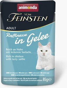 animonda Vom Feinsten Nassfutter Katze Adult Huhn mit Seelachs in Gelee 24 x 85 g - Bild 1