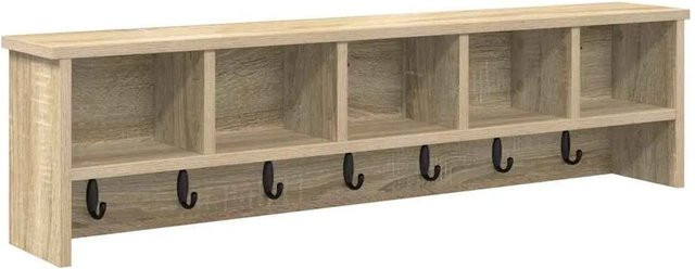 vidaXL Wandmontierter Kleiderständer Sonoma-Eiche, B/T/H: 100 x 16 x 26 cm - Bild 1