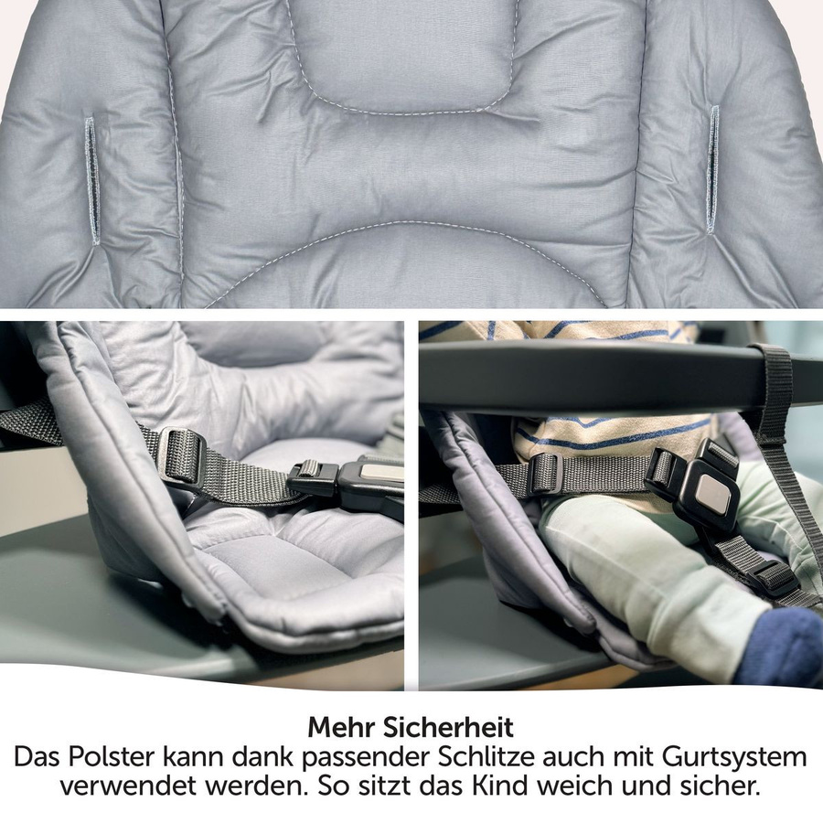 LaLoona Sitzverkleinerer für bebeconfort Timba Hochstuhl, Grau, Textil - Bild 3