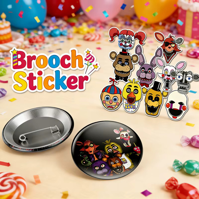 Five Nights at Freddy's Broschen- und Aufkleber-Kombination, Set / Bundle - Bild 4