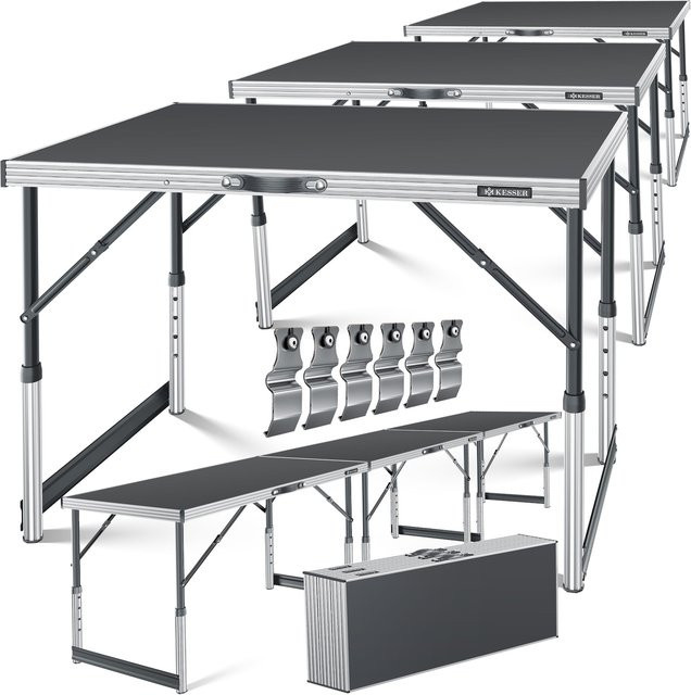 KESSER Multifunktionstisch Profi 3-teilig, höhenverstellbarer Klapptisch mit Ausziehfunktion, B: 100 cm, T: 60 cm - Bild 1