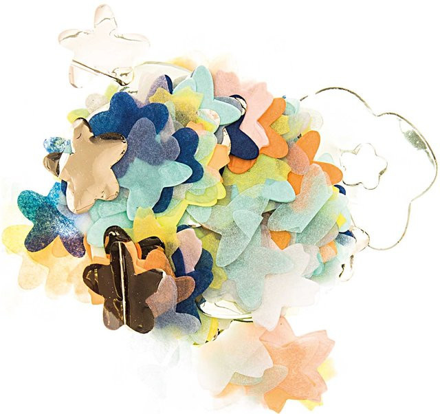 Rico Design Konfetti Blüten in Blau Mix, 20g - Bild 1