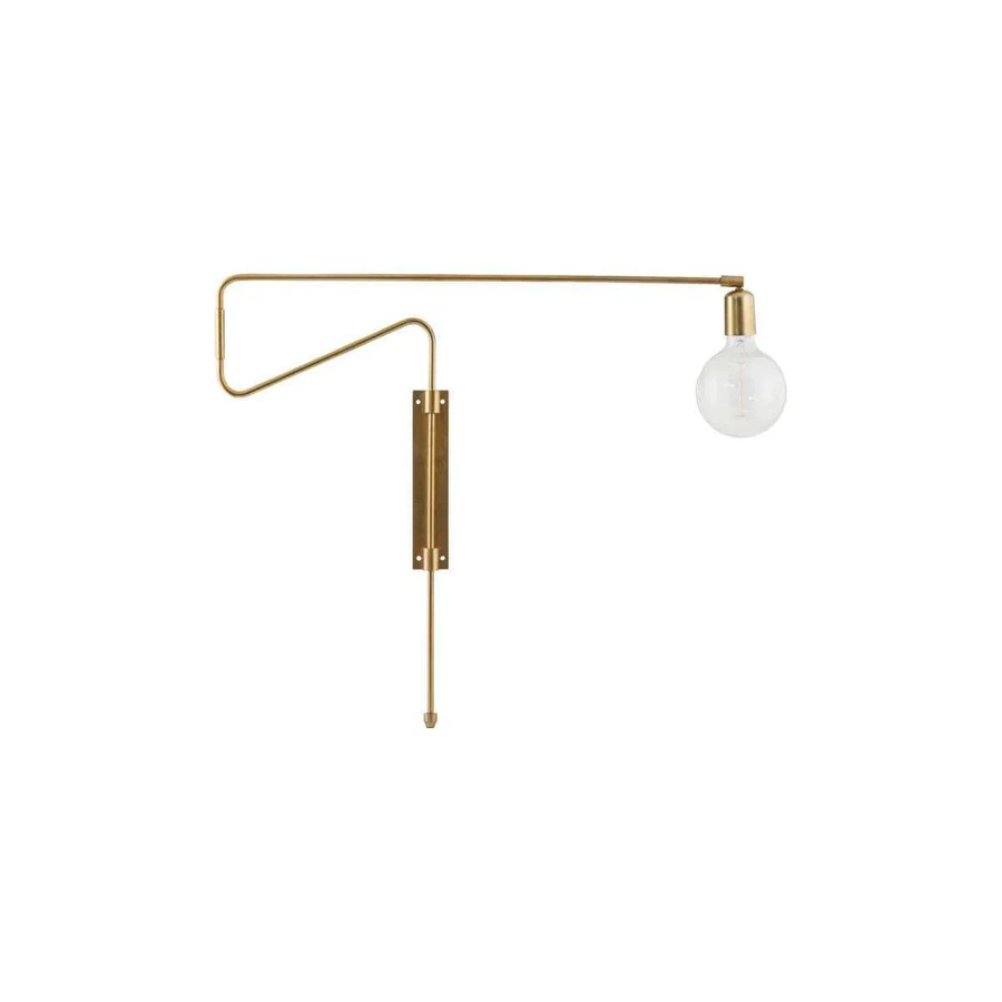 House Doctor Wandleuchte Swing in Messing, verstellbar, Höhe: 70 cm - Bild 1