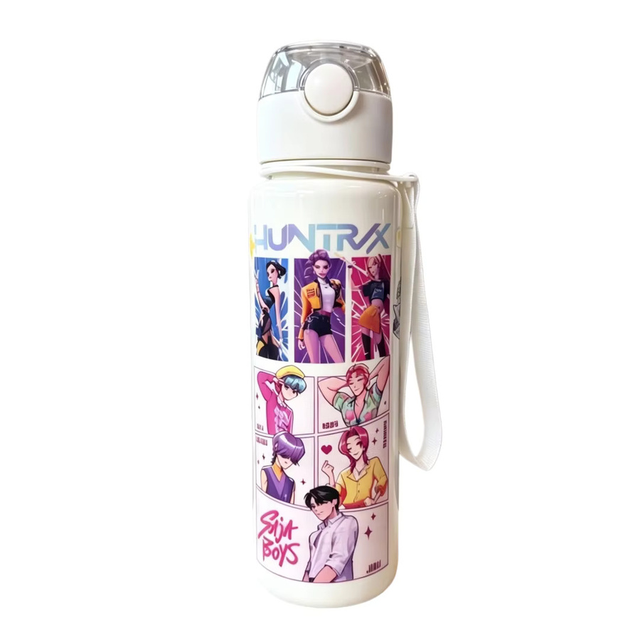 Hasbro 3D-Gedruckte Cartoon-Wasserflasche mit Flip-Verschluss, Blau/Mehrfarbig, 700 ml - Bild 6