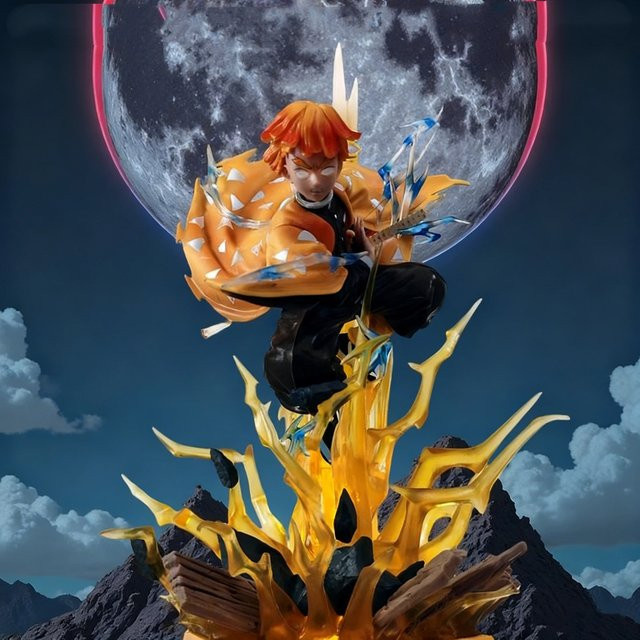 Bandai Agatsuma Zenitsu Doppelkopf-Skulptur, Figur, 32 cm - Bild 1