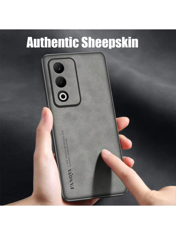 Lammfell Leder Schutzhülle für Oppo K13x, K13 Turbo Pro und K12x in Rot - Bild 4