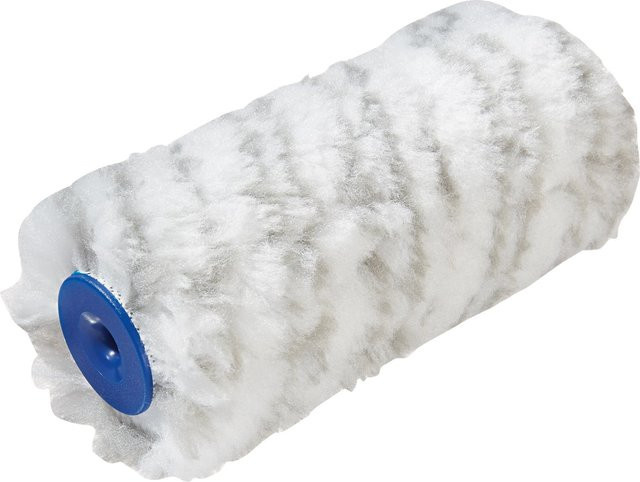 LUX-TOOLS Dispersionswalze aus Polyester mit Langflor, Farbe: Weiß, Breite: 12 cm - Bild 1