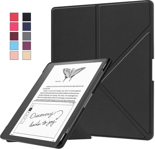 Smart Case für Kindle Scribe 2022, 10,2 Zoll, Magnetische Multi-Folding Stand Schutzhülle mit Auto Wake/Sleep Funktion, stoßfest, in Schwarz oder Gold - Bild 1
