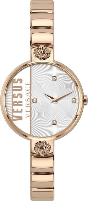 Versus Damenuhr, Quarz, Edelstahl, Silber, Roségold, 34 mm - Bild 1