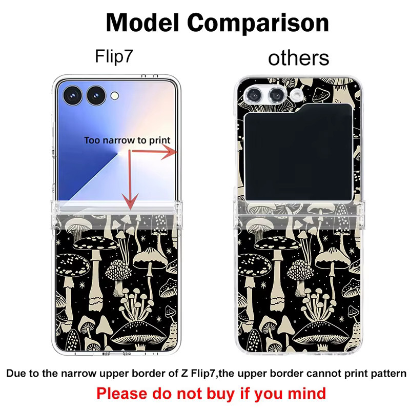Transparente Handyhülle mit farbigem Blumen-Print für Samsung Galaxy Z Flip 7 FE 6 5G 4 3 5G aus hartem PC - Bild 3