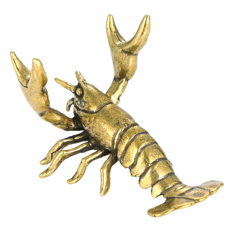 JETTING Messing-Krebs-Ornament in Gold, Vintage Tierfigur als Schreibtischdekoration und Stifthalter - Bild 5