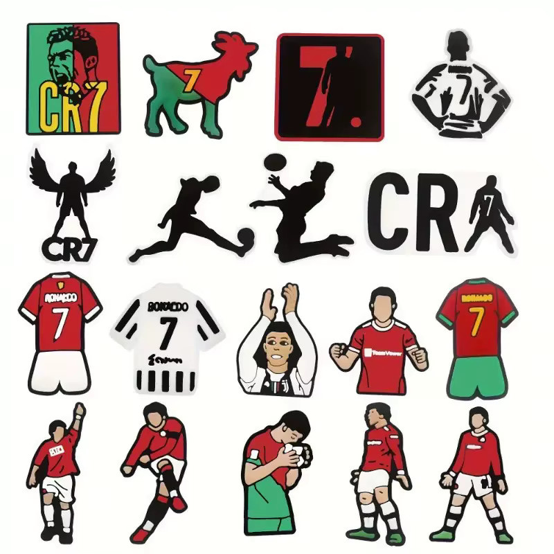 18 Stück Fußballstar Cristiano Ronaldo Schuh-Charms, Kinder - Bild 4