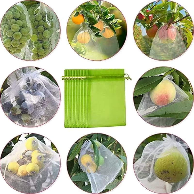 Schutzbeutel aus Drahtgeflecht für Trauben und Obst zur Schädlingsbekämpfung, Weiß, 50 Stück - Bild 5