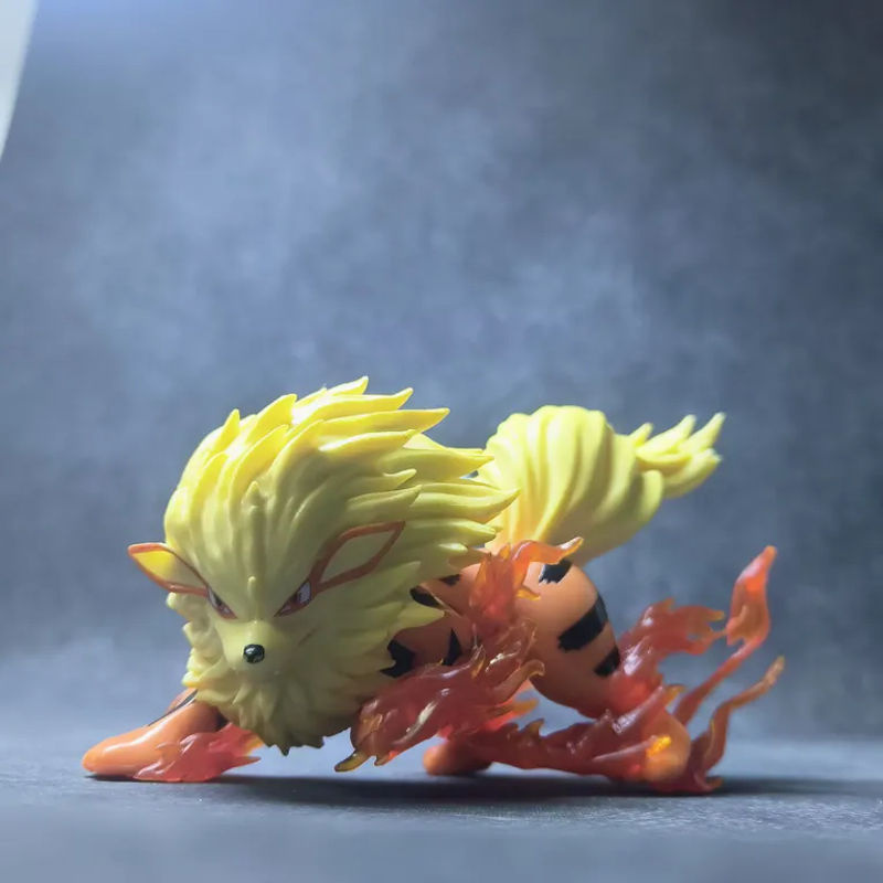 Bandai Pokemon Anime Figur Arcanine und Growlithe Modell in Orange aus Kunststoff als dekorative Sammelfigur für Kinder - Bild 3