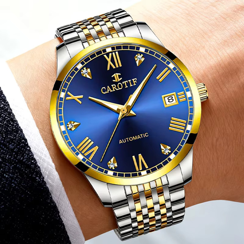 CAROTIF Armbanduhr, Analoguhr, Edelstahl, Silber, Datum, Herren - Bild 6