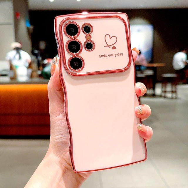 Samsung Handyhülle Love Heart Cover aus weichem TPU in Pink für Galaxy S25 S24 S23 S22 Ultra Plus A55 A54 A15 A14 A25 A35 5G FE - Bild 1
