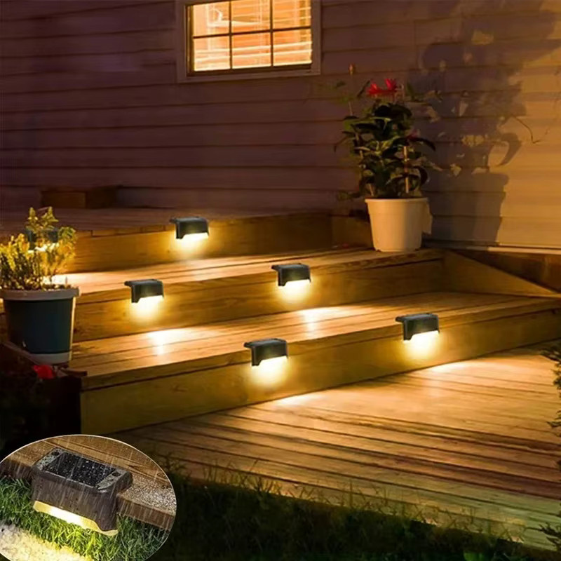 KDULIT Solar Gartenleuchte Schwarz Modern mit Warmweißem Licht für Terrasse und Treppen - Bild 2