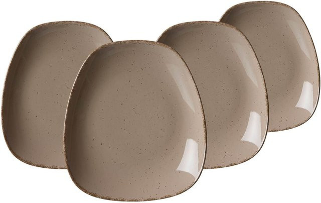 Ritzenhoff & Breker Dessertteller Casa Beige Keramik 4er Set B: 22,5 cm, T: 20 cm - Bild 1