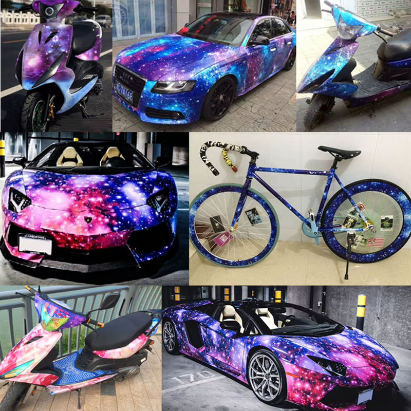 2er-Set Galaxy Motiv Vinyl Wrap von HORALIJUN, Mehrfarbig, B: 50 cm, H: 150 cm - Bild 5