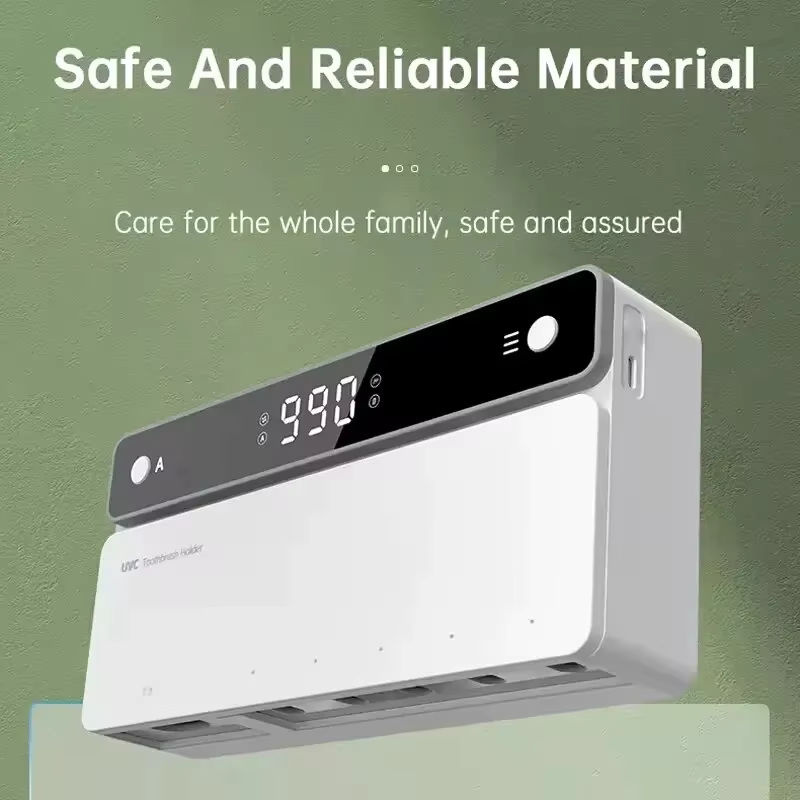 ZAIXIAO Elektrische Zahnbürsten-Sterilisator Box mit UVC-Licht und Nachtlicht, wiederaufladbare Zahnbürsten-Aufbewahrung für das Badezimmer, Schwarz oder Weiß - Bild 3