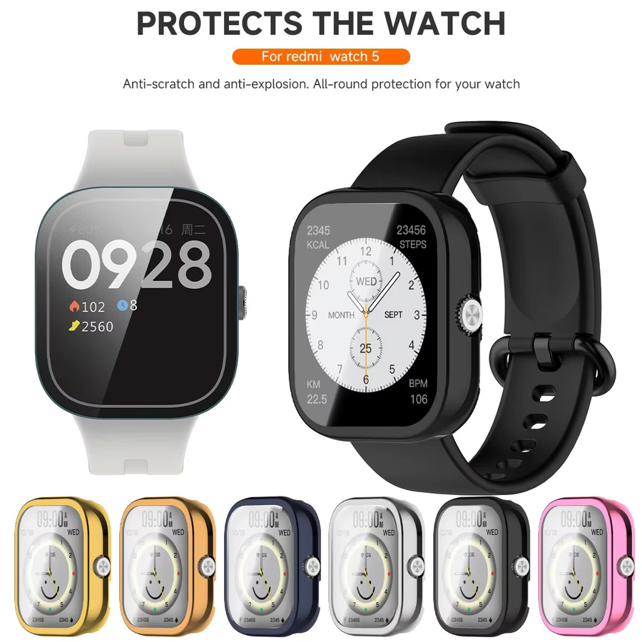 CAOWTAN Rundum-Schutzhülle und Displayschutzfolie für Redmi Watch 5 Active/Lite, Kunststoff, Silikon, transparent, Unisex - Bild 6