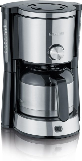Severin KA 4845 TypeSwitch Filterkaffeemaschine mit Edelstahl-Thermoskanne, Schwarz/Silber, B: 30 cm, H: 33,8 cm, T: 23,5 cm - Bild 3