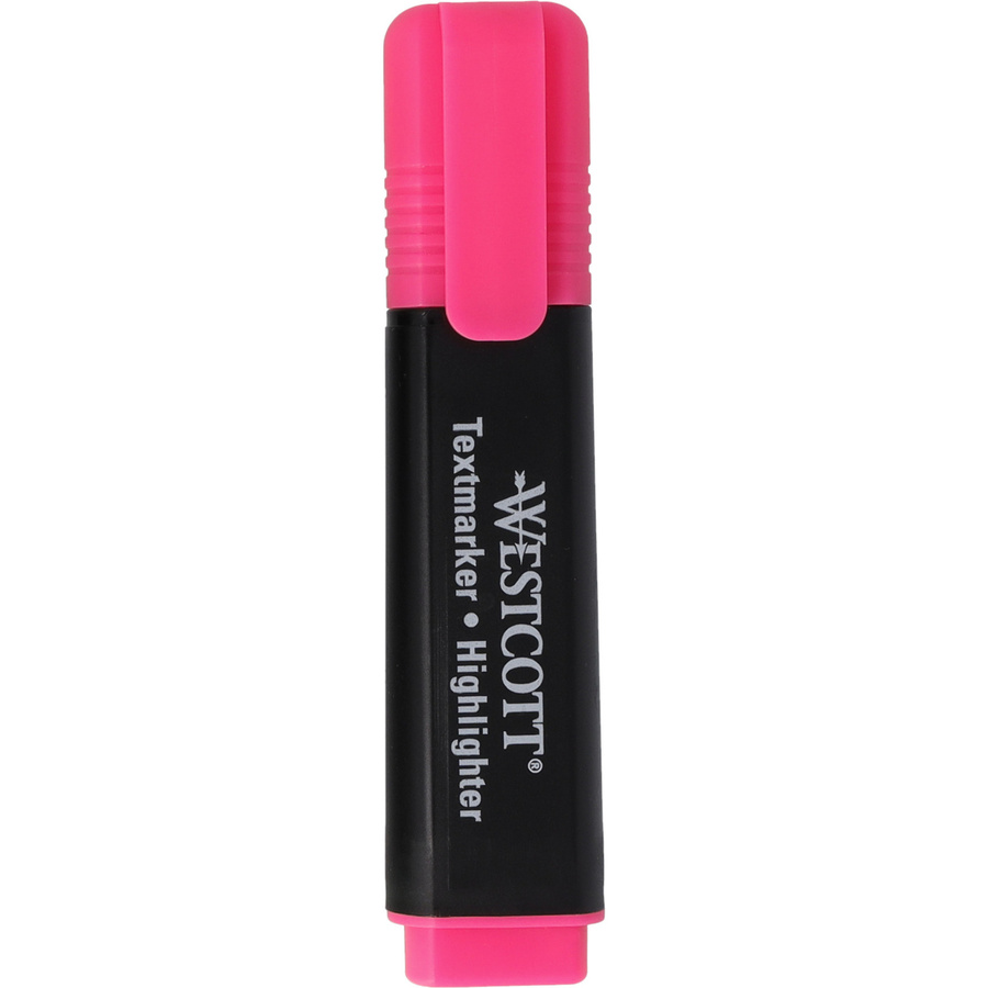 Westcott Textmarker Set mit Chisel-Spitze in Pink und Schwarz - Bild 2