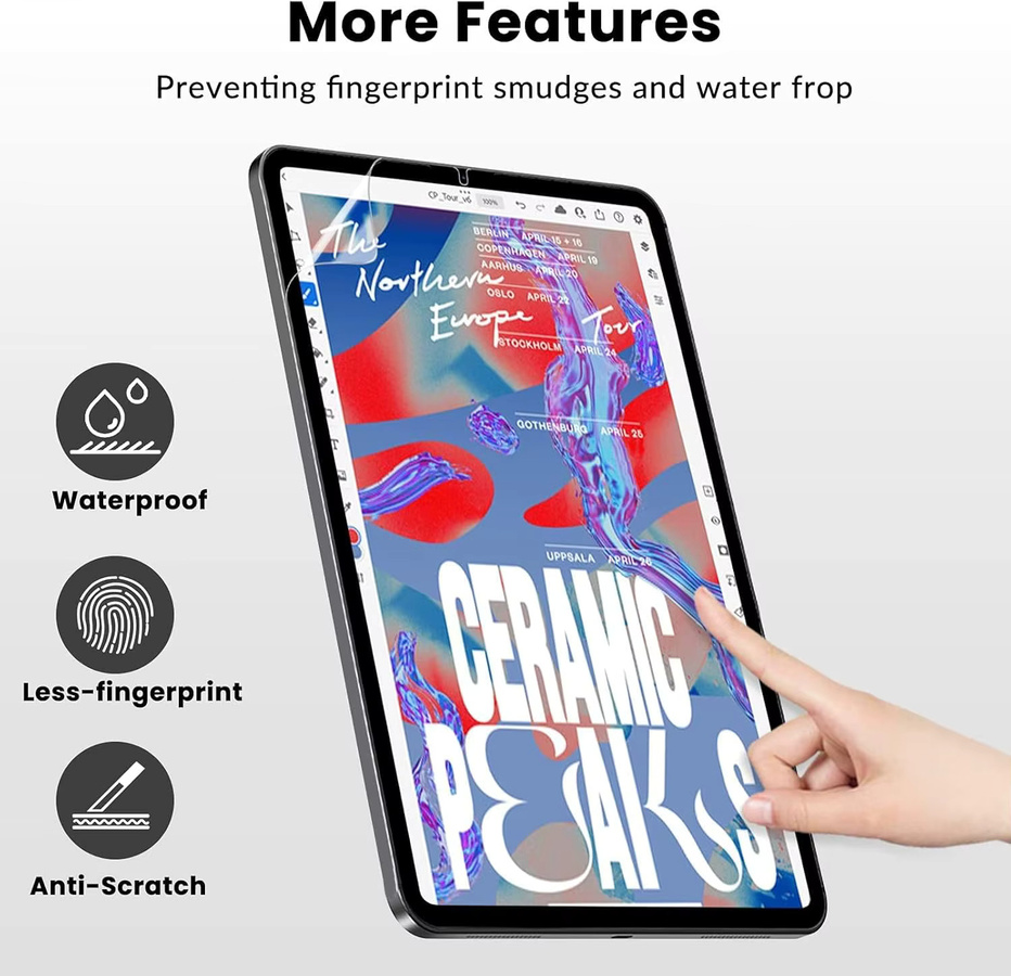 2 Stück Paperfeeling Displayschutzfolie transparent für Samsung Galaxy Tab A7, A8, A9, A11, A9 Plus und A7 Lite 8,7 Zoll - Bild 4