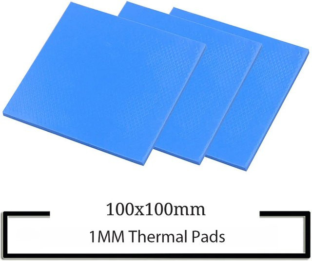 Thermisches Silikon-Heizkissen von Yuefeichuan in Blau, B/T/H: 10 x 10 x 0,1 cm, geeignet für Laptop-IC-GPU-VGA-Karte - Bild 1