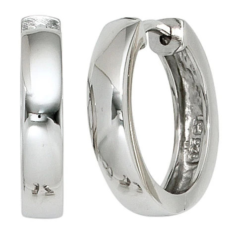 Colfem Creolen 925 Silber, rund, Unisex - Bild 1