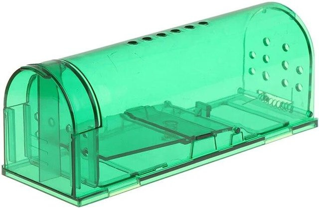 NATAWA Mäusefalle Käfig zur tierfreundlichen Nagetierkontrolle, grün, B/T/H: 17,0 x 6,5 x 6,2 cm - Bild 1