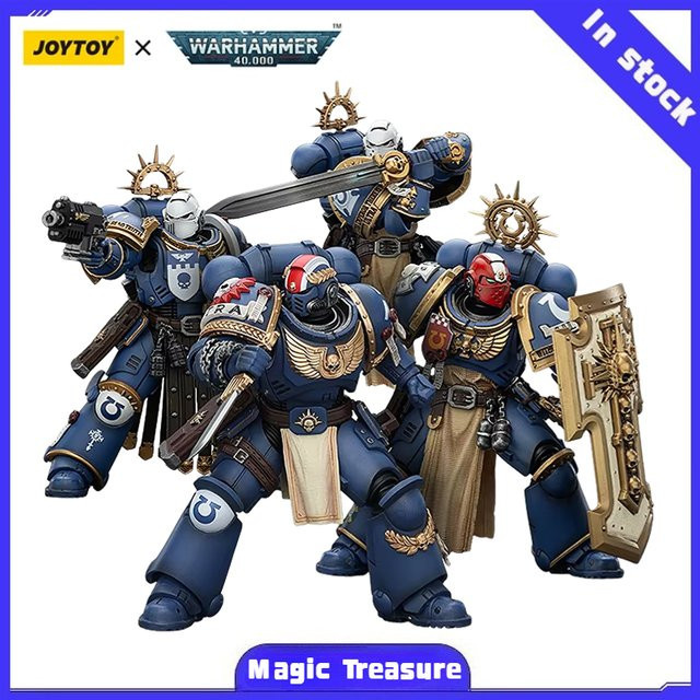 JOYTOY Warhammer 40K Ultramarines Titus mit Laurels of Victory Metaurus Levantus Torvald, 1/18 Actionfigur - Bild 1