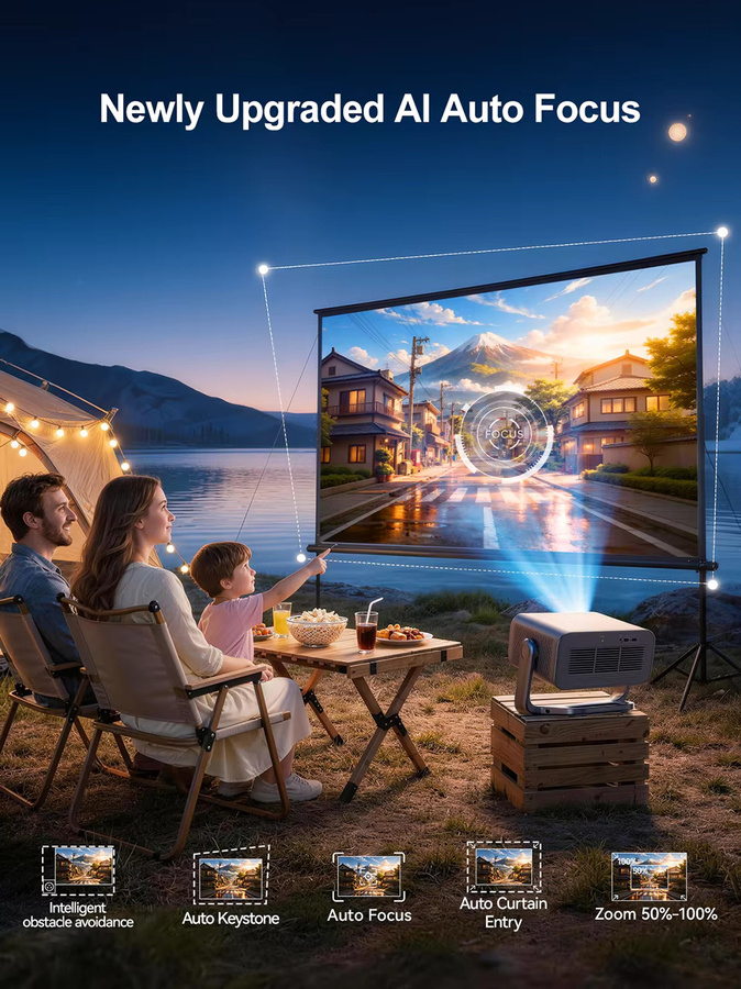 ThundeaL VIDAA TD99W 4K Full HD Heimkino Projektor mit 50W Dolby, WiFi und Sprachsteuerung, tragbarer Beam-Projektor für den Außenbereich - Bild 4