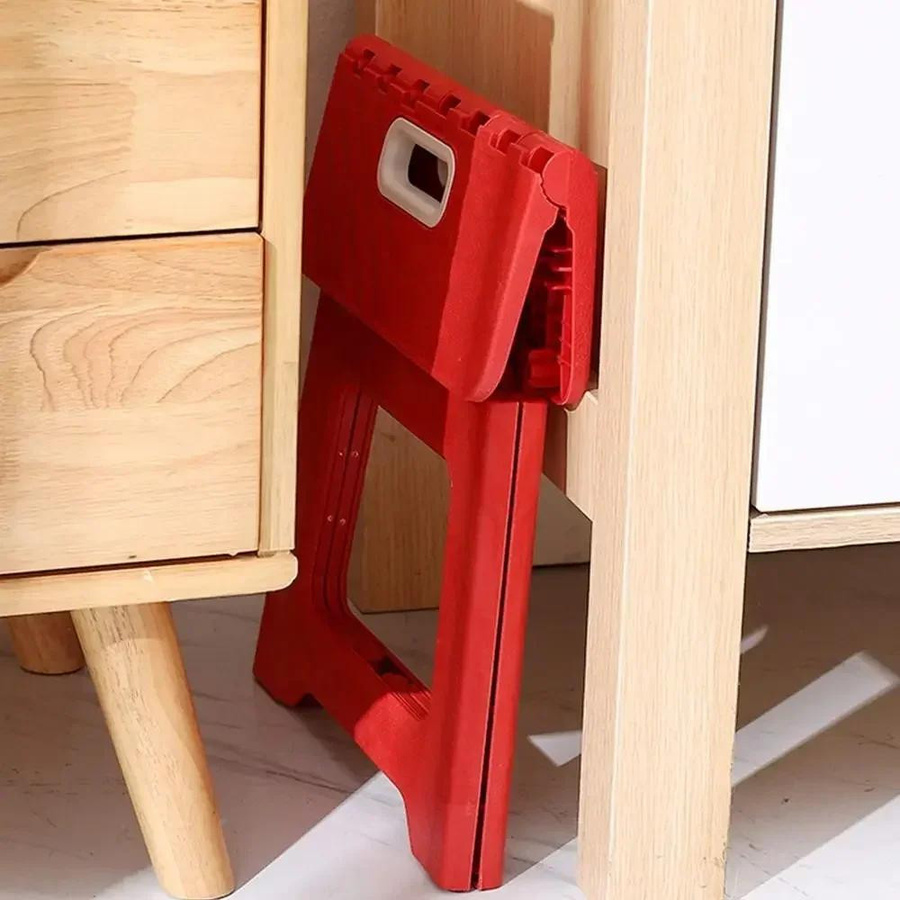 Yiran Furniture Klappstuhl als leichter Klapptritt und rutschfester Fußhocker aus Kunststoff für Küche und Garten - Bild 2
