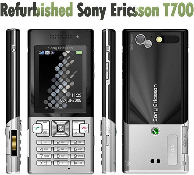 Refurbished Sony Ericsson T700 Mobiltelefon in Schwarz/Silber mit 3MP Kamera und 3G Unterstützung - Bild 1
