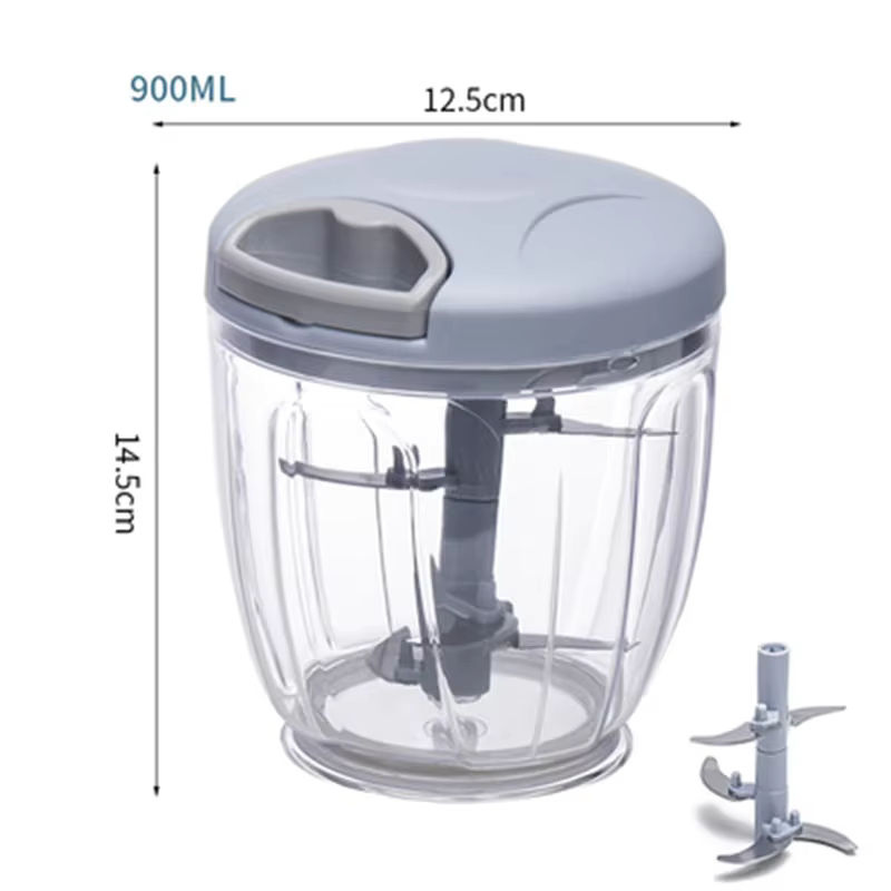 Manueller Küchen-Chopper in Pink für Knoblauch, Gemüse und Obst mit 500 ml oder 900 ml Volumen - Bild 6