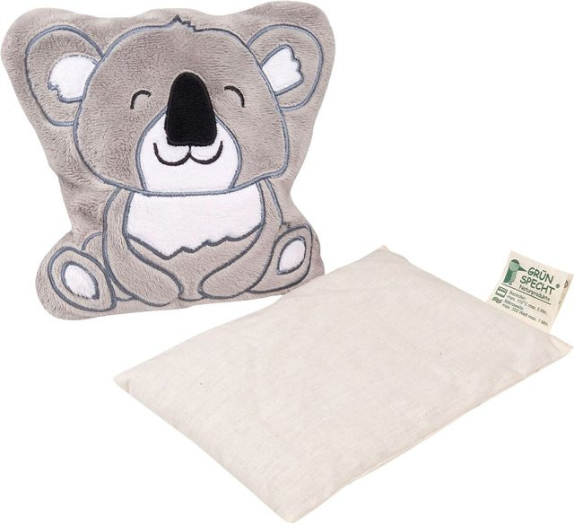 Grünspecht Wärmekissen mit Traubenkernfüllung Koala in Grau - Bild 1