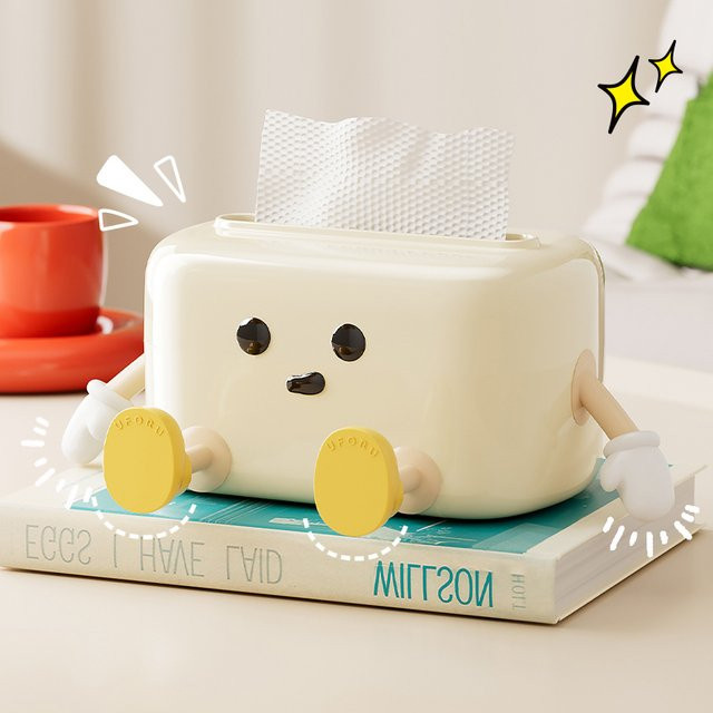 UFORU Dekorative Taschentuchbox aus Kunststoff für Wohnzimmer und Schlafzimmer, Rechteckig, B: 17,5 cm, T: 10,5 cm - Bild 1