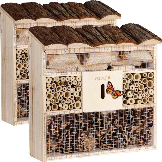 Insektenhotel Nistkasten 2er-Set H x B x T: 31 x 30,5 x 9,5 cm - Bild 1