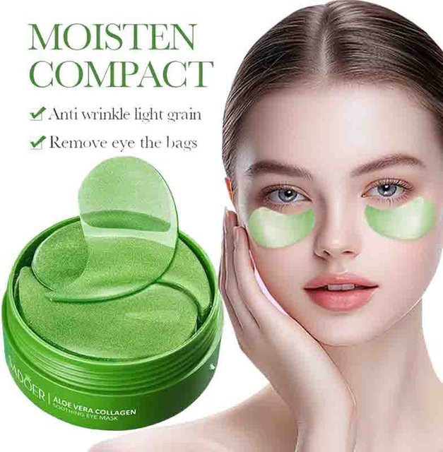 BIOAOUA Augenmaske mit Aloe Vera und Kollagen, 60 Stück, Unisex - Bild 1