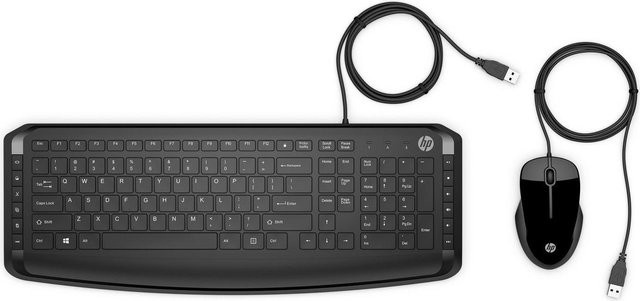 HP Wired Keyboard Mouse 250 NR Tastatur und Maus Set in Schwarz - Bild 1