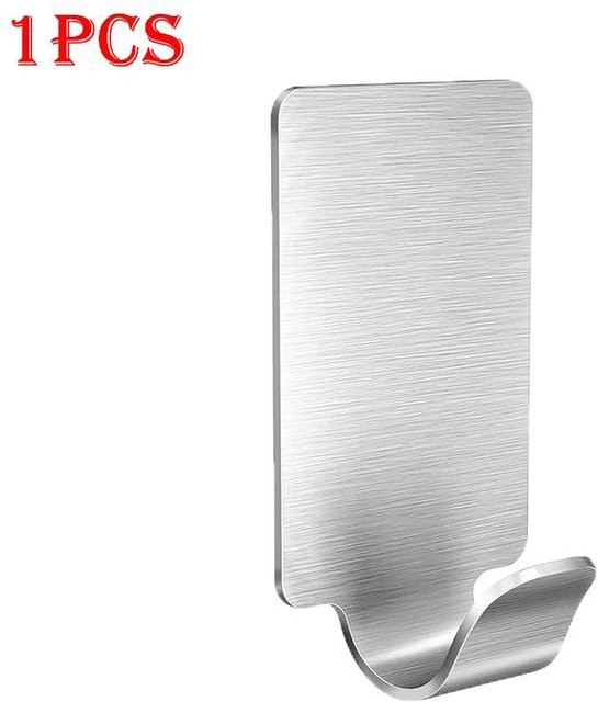 10er Set selbstklebende Wandhaken aus Edelstahl in Silber von Household supplies MH - Bild 1