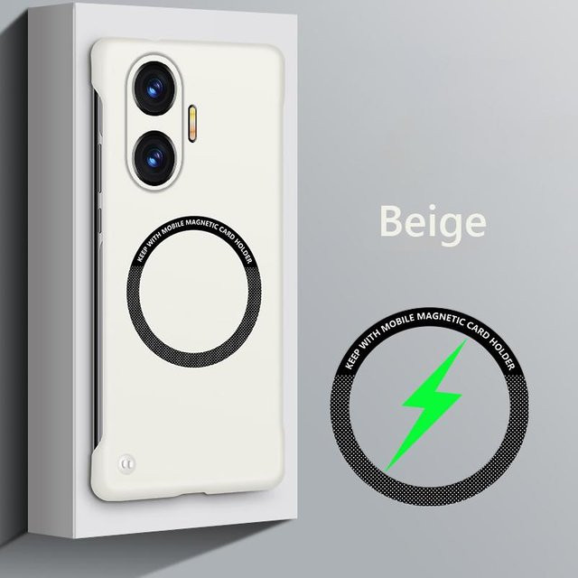 Rahmenlose magnetische Schutzhülle für Xiaomi Poco F7 mit harter Rückseite und Unterstützung für kabelloses Laden in verschiedenen Farben - Bild 1