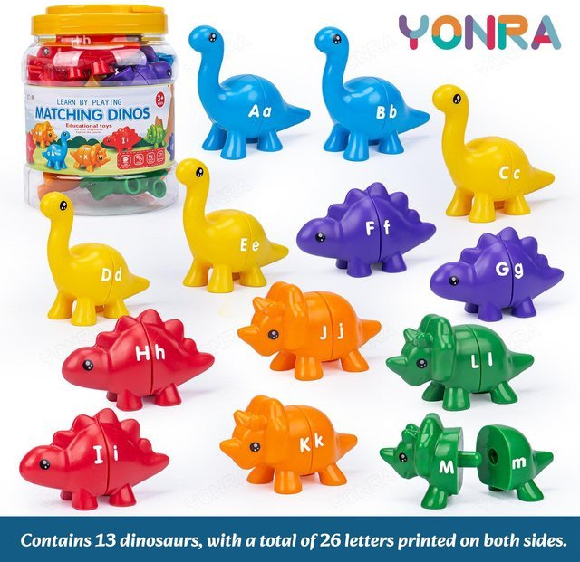 Dinosaurier-Spielzeug mit Aufbewahrungseimer, Lernspielzeug, ab 4 Jahren - Bild 1