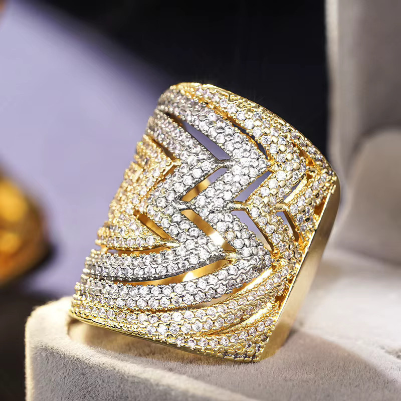 Huitan Ringe, Bicolor, Zirkonia, Damen - Bild 3