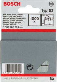 Bosch Feindrahtklammern Typ 53 in Multicolor, Maße: B: 11,4 mm, H: 0,74 mm, T: 6 mm - Bild 1
