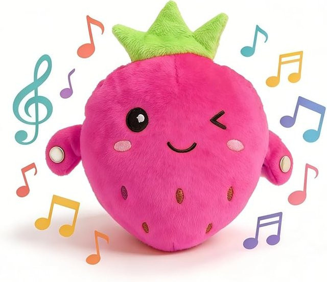 Yiran toy Bananenfrucht Interaktive Plüschpuppe, Musikrhythmus-Spielzeug, ab 1,5 Jahre - Bild 1