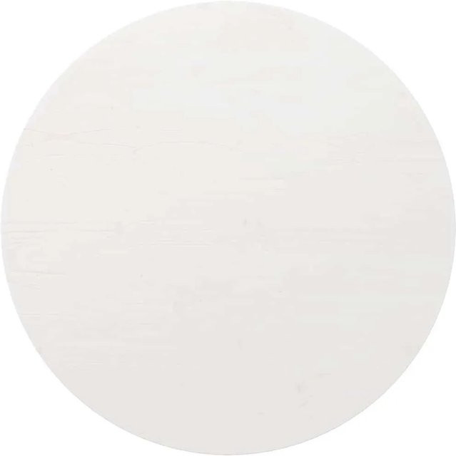 vidaXL Tischplatte aus Massivholz Kiefer, Weiß, Durchmesser: 80 cm, Höhe: 2,5 cm - Bild 1