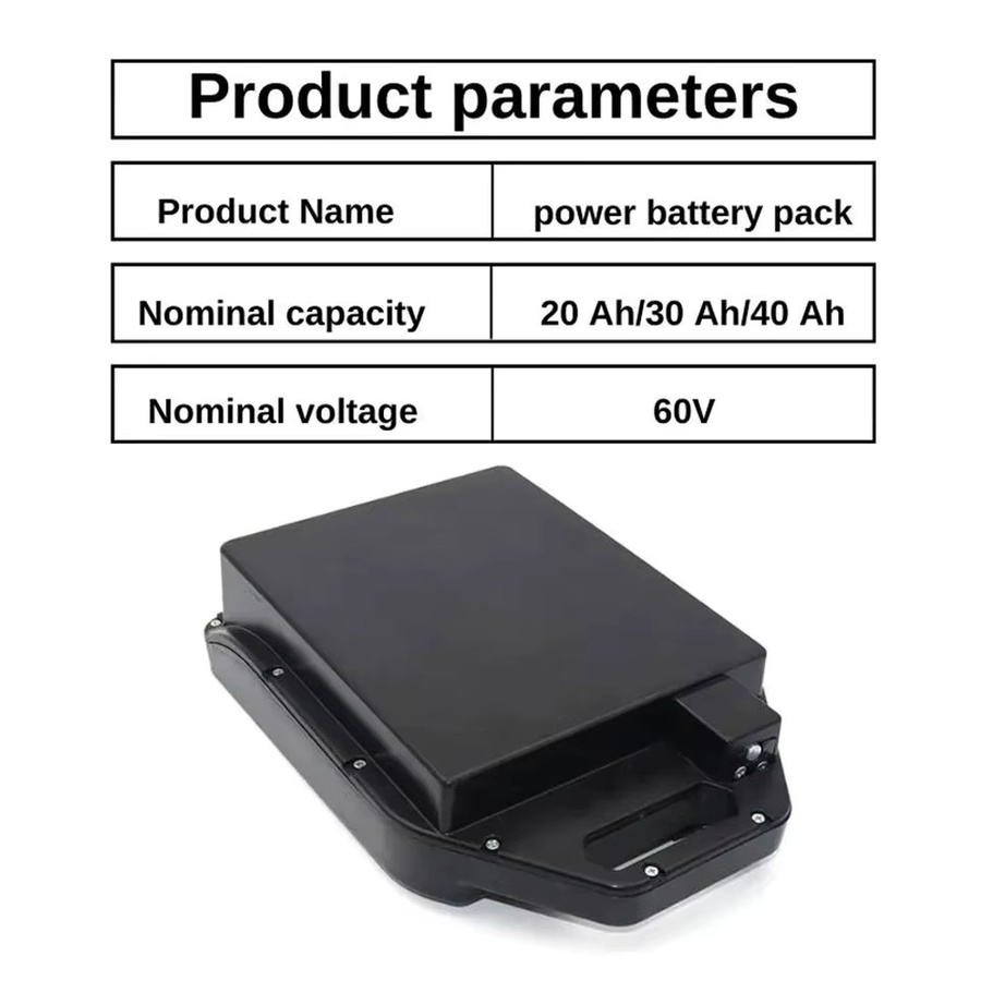 Wasserdichter 60V 30Ah Lithium-Ionen-Akku mit 18650 Zellen für 1000W Elektromotoren und Elektroroller in Schwarz - Bild 1