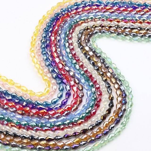 ZHUBI Kristall AB Perlen, Tropfen Briolette, Glas, Gemischt - Bild 1